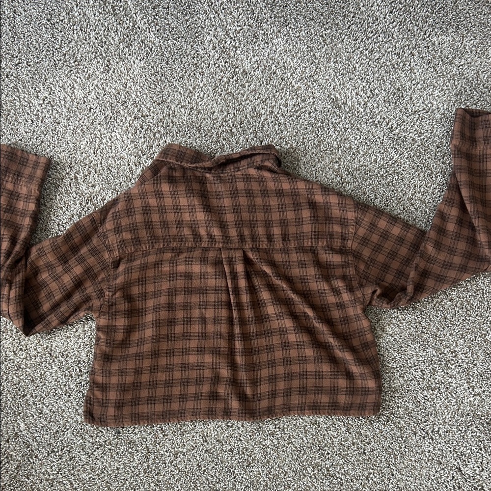 Brown Hollister Co. flannel shirt - Picture 3 of 4